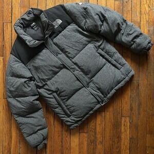 North Face Nuptse 700 Pro 2003 Expedition Nepal Down Jacket Coat Men L GrayBlack
